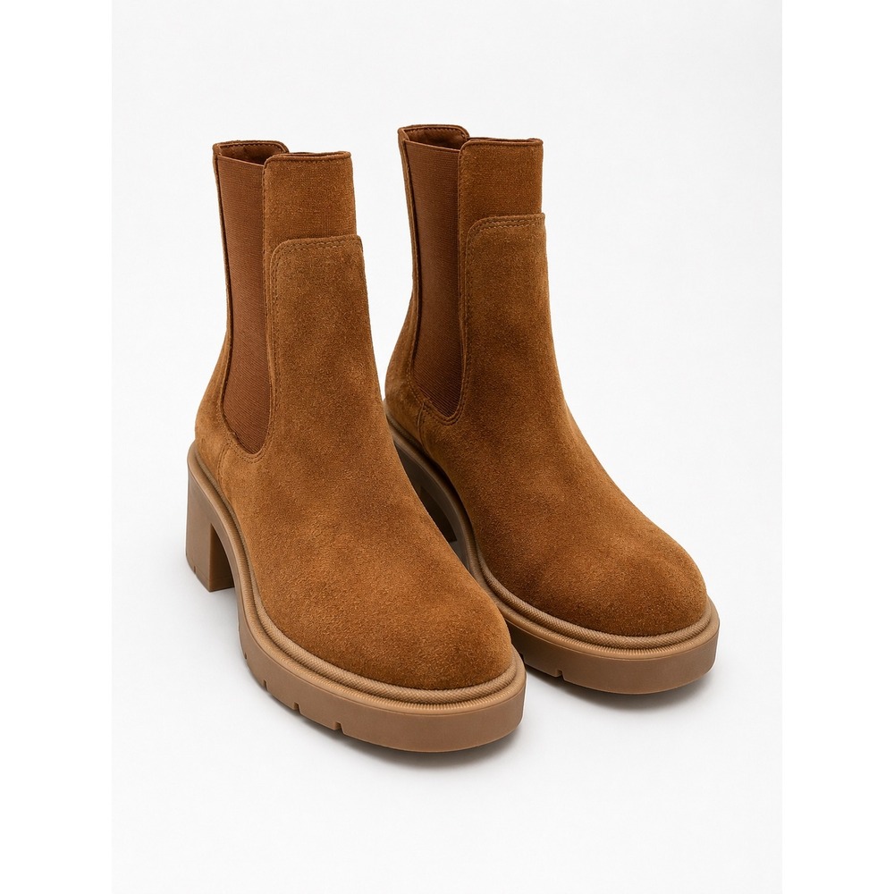 Antonio de Faria Tan Suede Lug Sole Chelsea Ankle Boots Made in Portugal Size 9